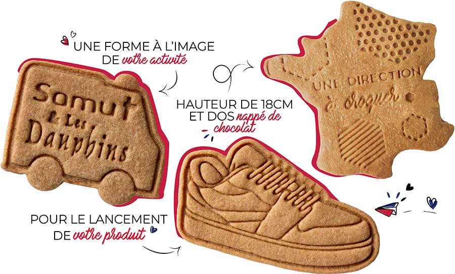 Biscuit marinette ultra personnalisation chocolat formes