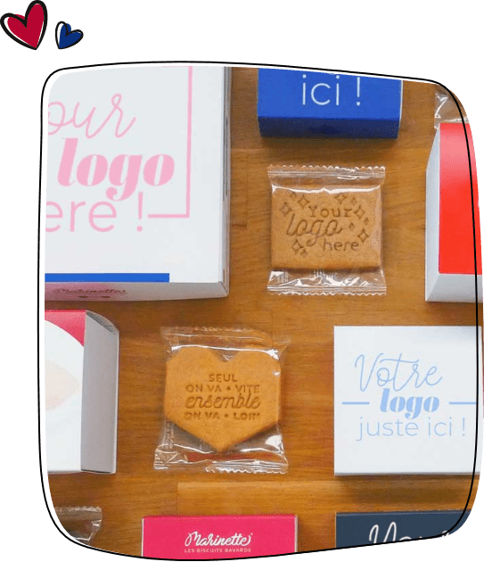 Emballage personnalise biscuits personnalises entreprise