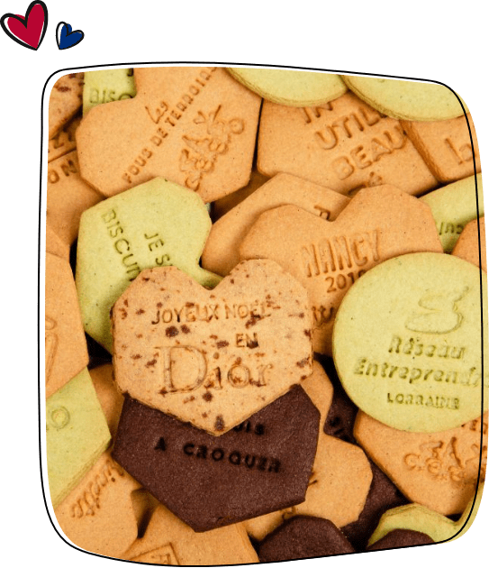 Formes personnalise biscuits personnalises entreprise