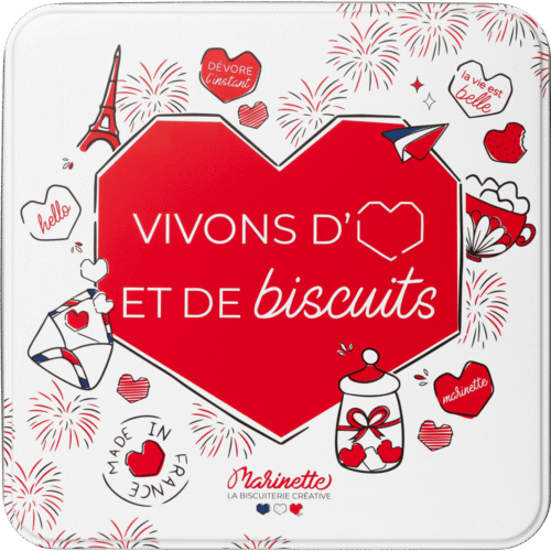 Main visual la boite metal de 32 biscuits